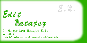 edit matajsz business card